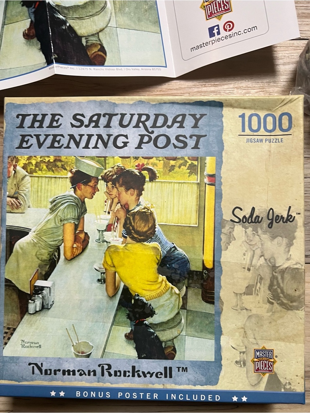 NEW -“Soda Jerk” Norman Rockwell - 1000 Piece Masterpiece Jigsaw Puzzle-25 X 25